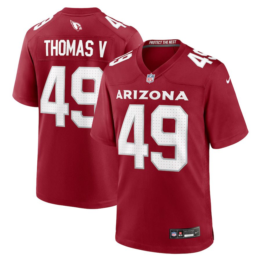 Men Arizona Cardinals #49 Starling Thomas V Nike Cardinal Team Game NFL Jersey